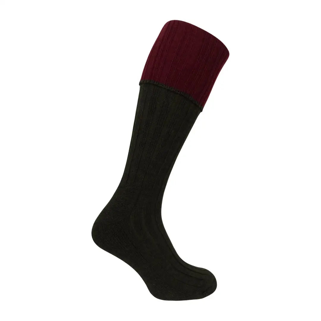 Ski socks for ski sound-Hoggs of Fife 1901 Contrast Turnover Top Shooting Socks