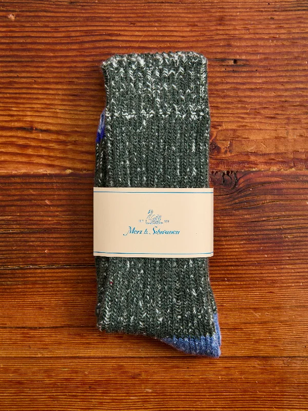 Ski socks for ski colors-Merino Wool Melange Socks in Army/Natural