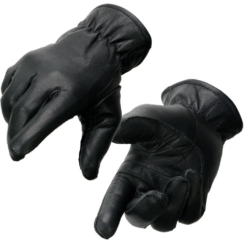 Gloves for plain styles-Milwaukee Leather MG7715 Women's Black Leather Thermal Lined Motorcycle Hand Gloves W/ Sinch Wrist Closure