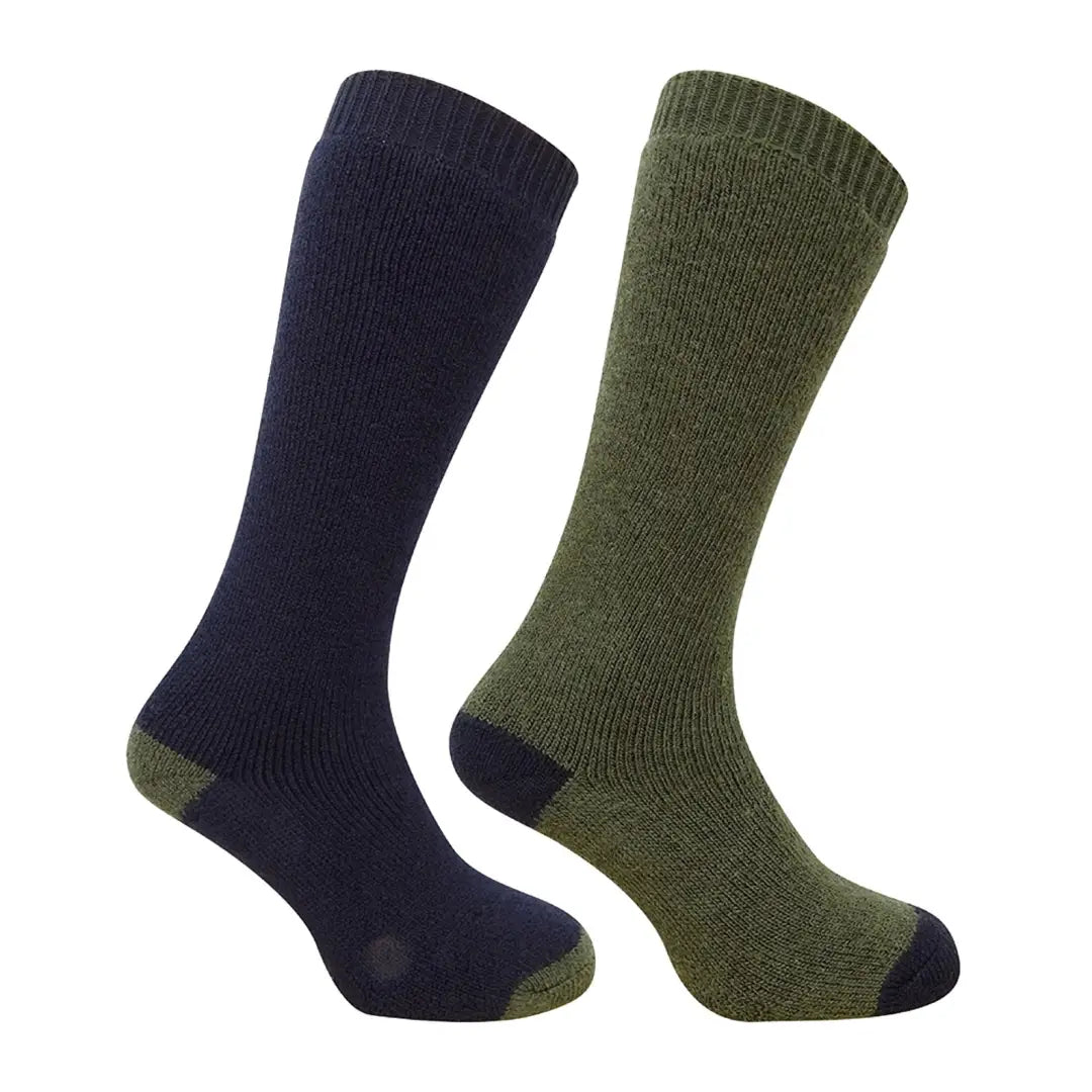 Ski socks for ski tune-Hoggs Of Fife Country Long Socks (Twin Pack)