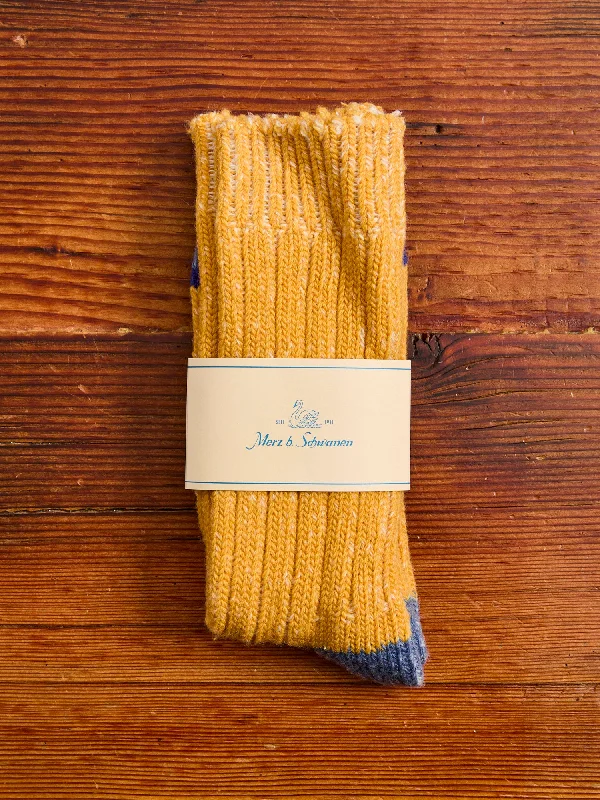 Ski socks for ski fabrics-Merino Wool Melange Socks in Honey/Natural