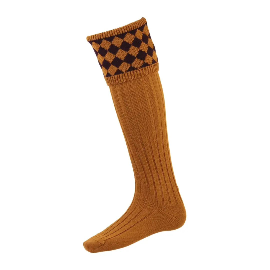 Ski socks for ski rush-House of Cheviot Chessboard Socks