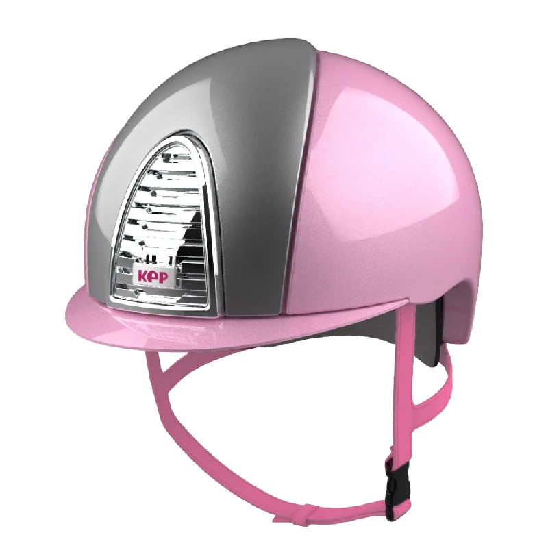 Helmet for summer use-Riding Helmet Cromo 2.0 XC Polish Pink & Light Grey by KEP