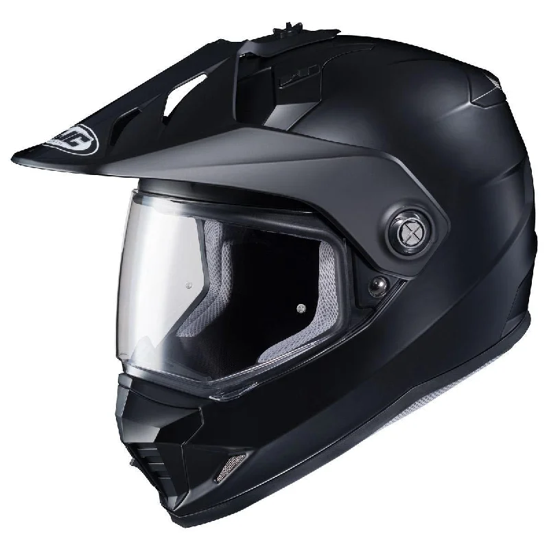 Helmet for safe biking-HJC DS-X1 Matte Black Dual Sport Helmet