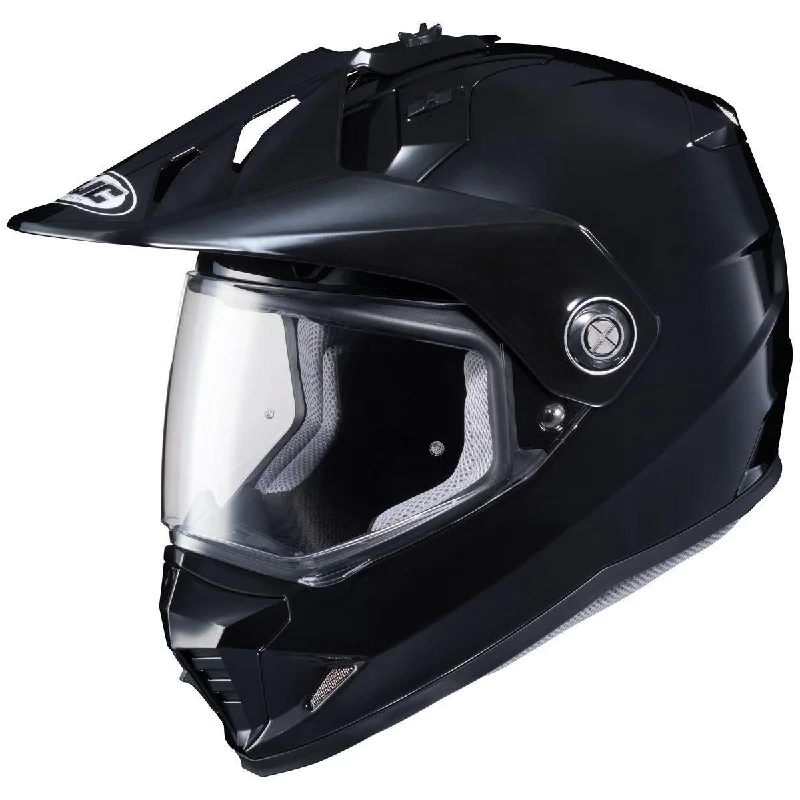 Helmet with vibrant style-HJC DS-X1 Black Dual Sport Helmet