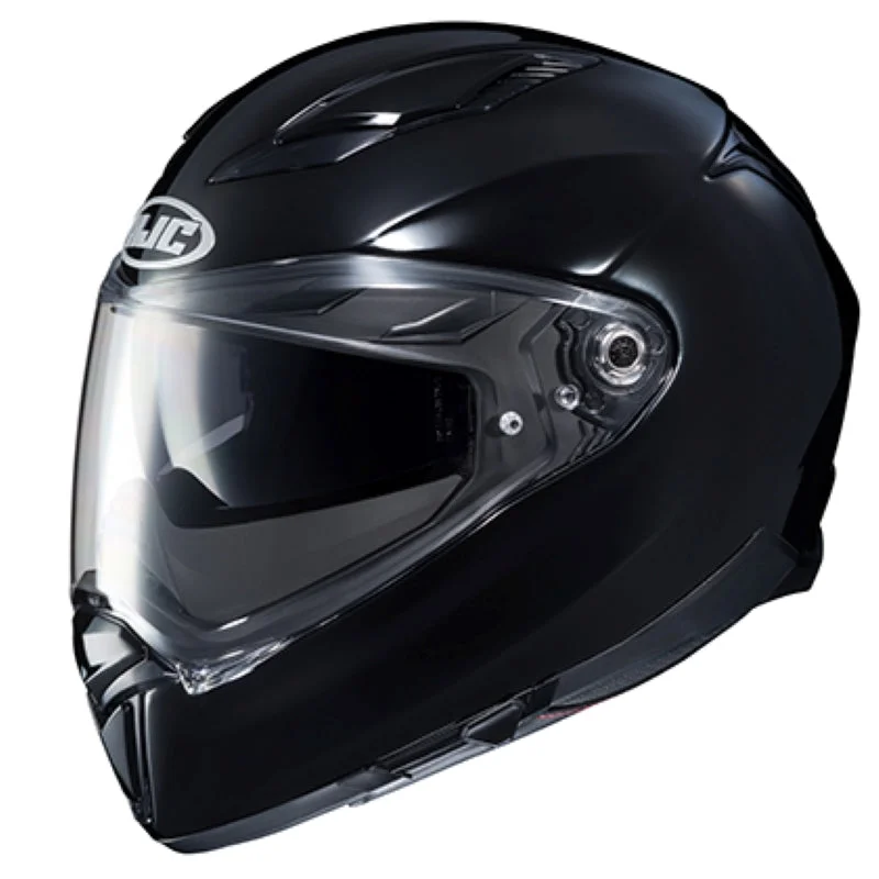 Helmet with compact style-HJC F70 Black Full Face Helmet