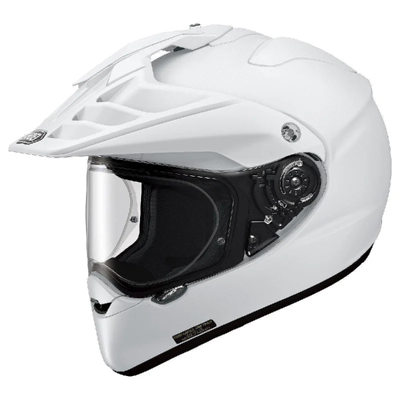 Helmet for casual use-Shoei Hornet X2 White Dual Sport Helmet