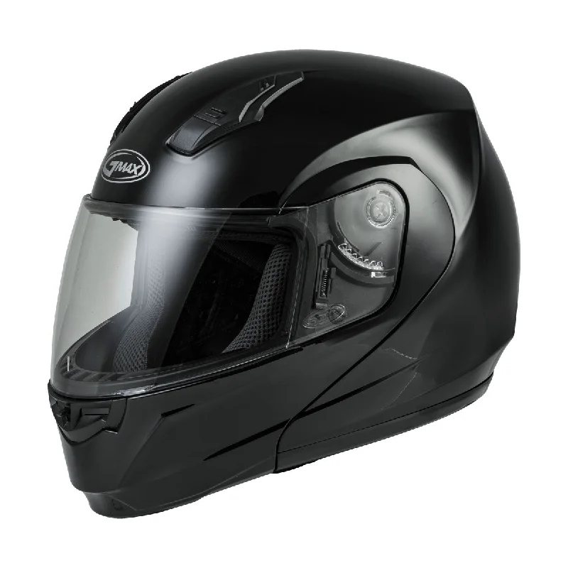 Helmet with high fit-GMax MD04 Black Modular Helmet