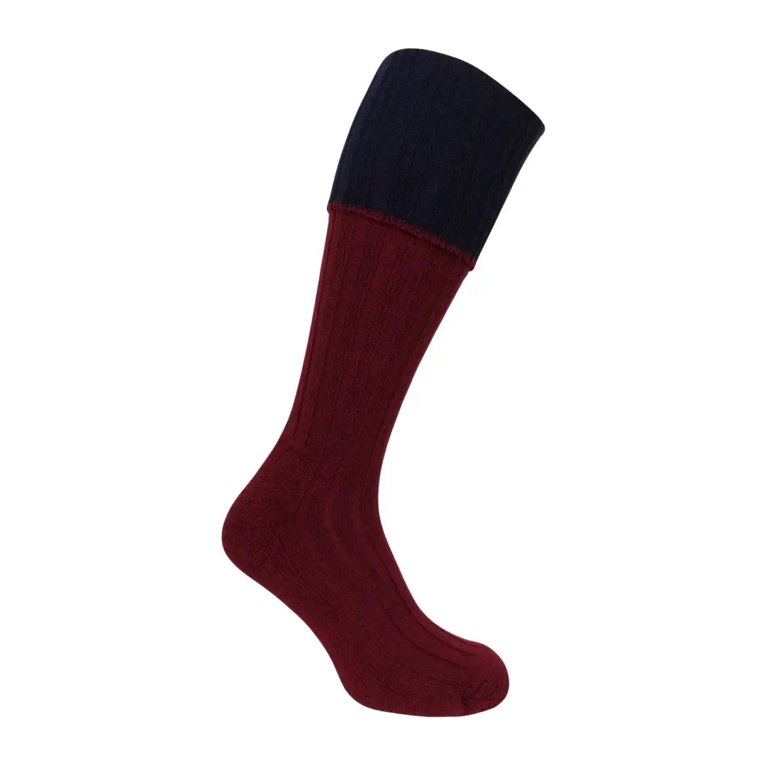 Ski socks for ski storm-Hoggs of Fife 1901 Contrast Turnover Top Shooting Socks