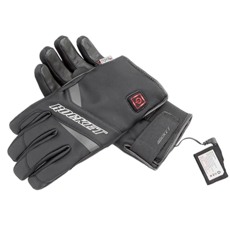 Gloves for plumbing-Joe Rocket Men’s Black Burner Leather Palm Heated Lite Gloves