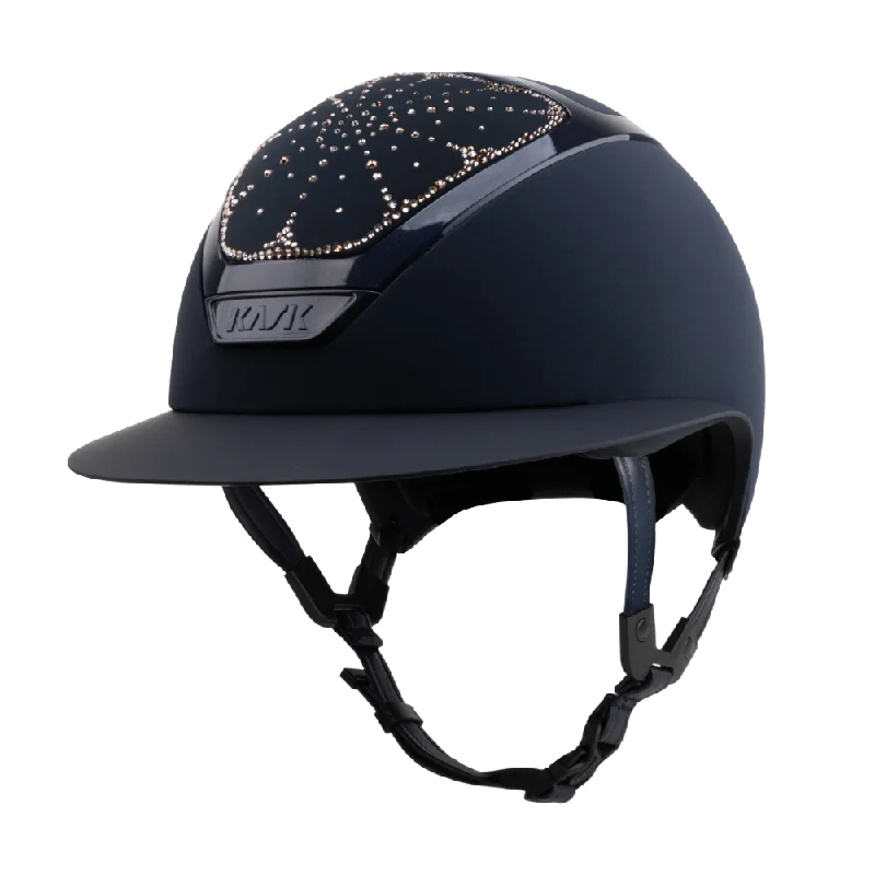 Helmet with trendy padding-Riviera Star Lady Chrome Riding Helmet by KASK