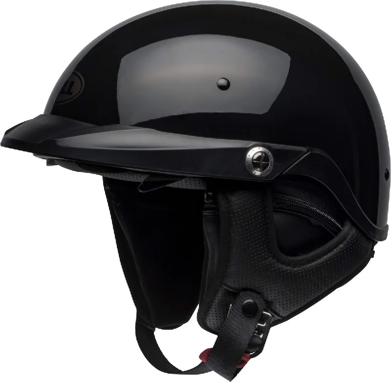 Helmet with easy padding-Bell Pit Boss Gloss Black Half Helmet