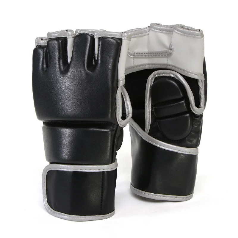 Gloves for personalized-X-Fitness XF2002 MMA Grappling Gloves-BLK/SILVER