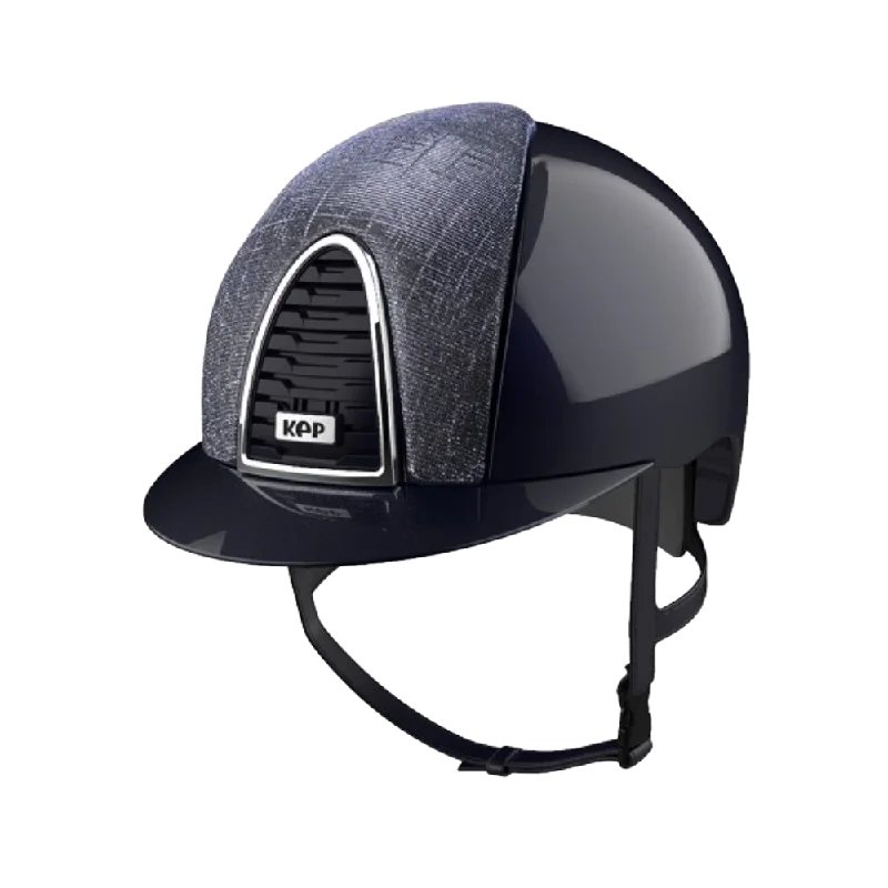 Helmet with high design-Riding Helmet Cromo 2.0 Shine Blue - Galassia Front by KEP