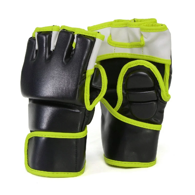 Gloves for tool kits-X-Fitness XF2002 MMA Grappling Gloves-BLK/GREEN