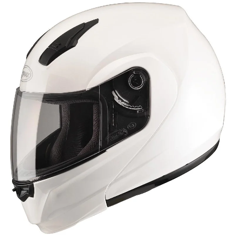 Helmet for group biking-GMax MD04 Pearl White Modular Helmet