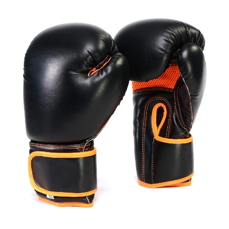 Gloves for summer sets-X-Fitness XF2000 Gel Boxing Kickboxing Punching Bag Gloves-BLK/ORANGE