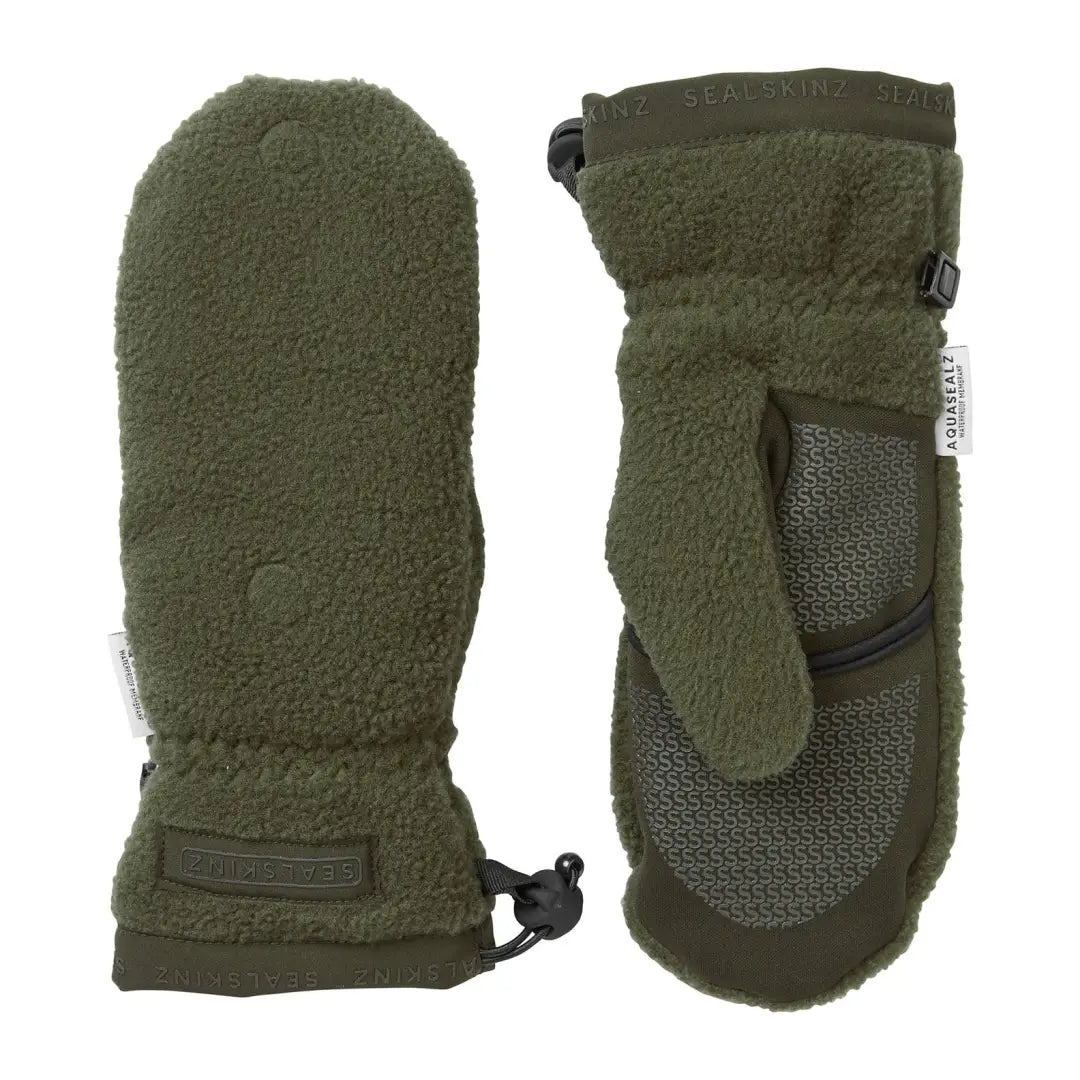 Gloves for night shifts-Sealskinz Sturston Windproof Sherpa Fleece Mittens