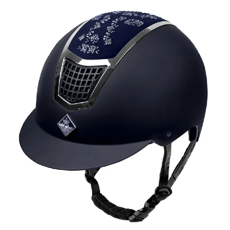 Helmet with high design-FairPlay Quantinum Fleur Helmet with Crystal Detail