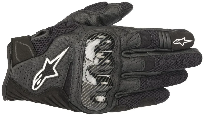 Gloves for woodworking-Alpinestars Men’s SMX-1 Air v2 Black Gloves