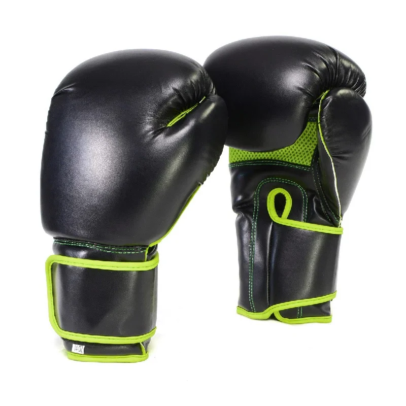 Gloves for gardening sets-X-Fitness XF2000 Gel Boxing Kickboxing Punching Bag Gloves-BLK/GREEN