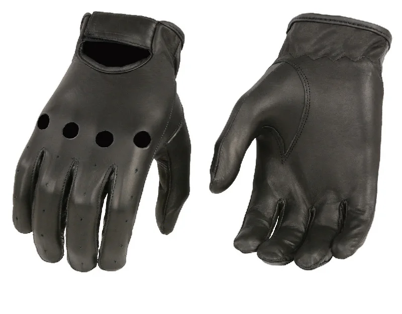 Gloves for extra small-Xelement XG37534 Men's Black Unlined Leather Classic Style Driving Gloves