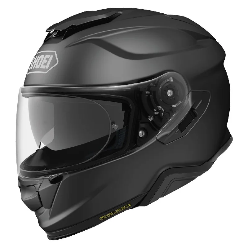 Helmet with sturdy straps-Shoei Matte Black GT-Air II Helmet Full Face Helmet