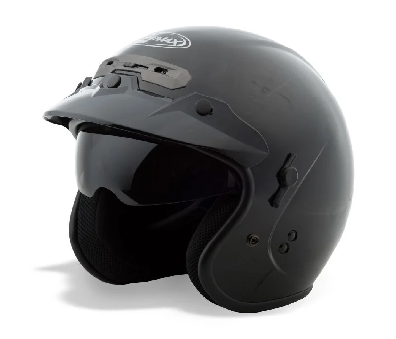 Helmet for small heads-GMax GM32 Black Open Face Helmet