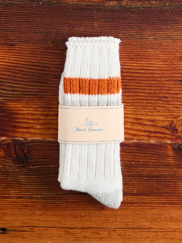 Ski socks for ski seams-Recycled Wool Socks in Nature/Amber