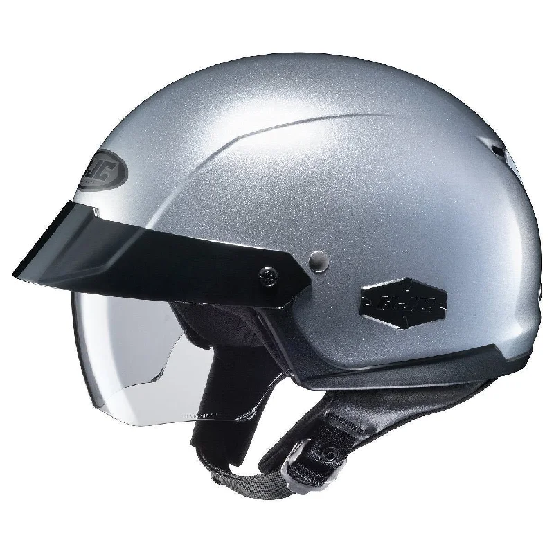 Helmet with easy design-HJC IS-Cruiser Silver Half Helmet