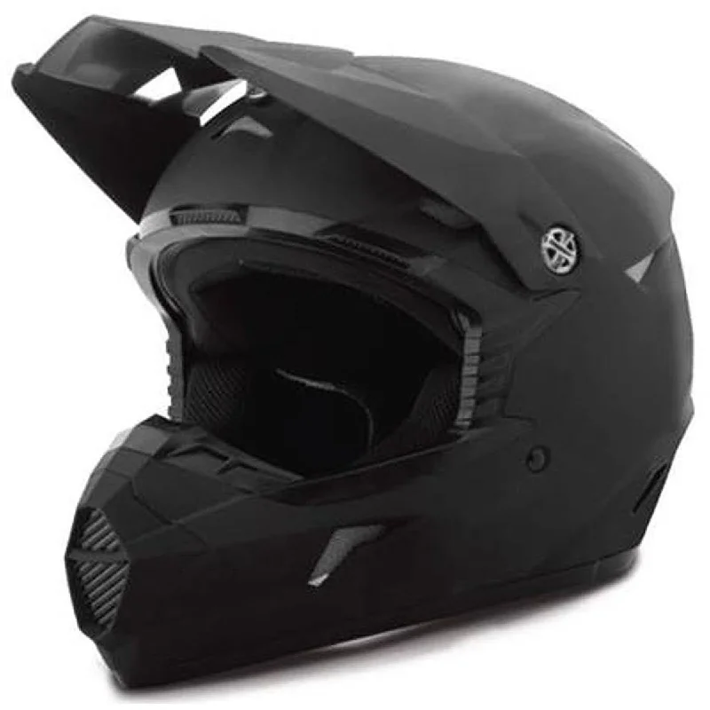 Helmet for daily commuting-GMax MX46 Uncle Matte Black Youth Motocross Helmet