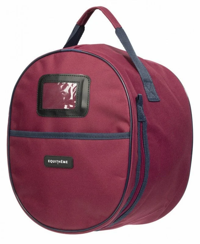 Helmet with soft design-Equi Theme Helmet Bag Burgundy Navy