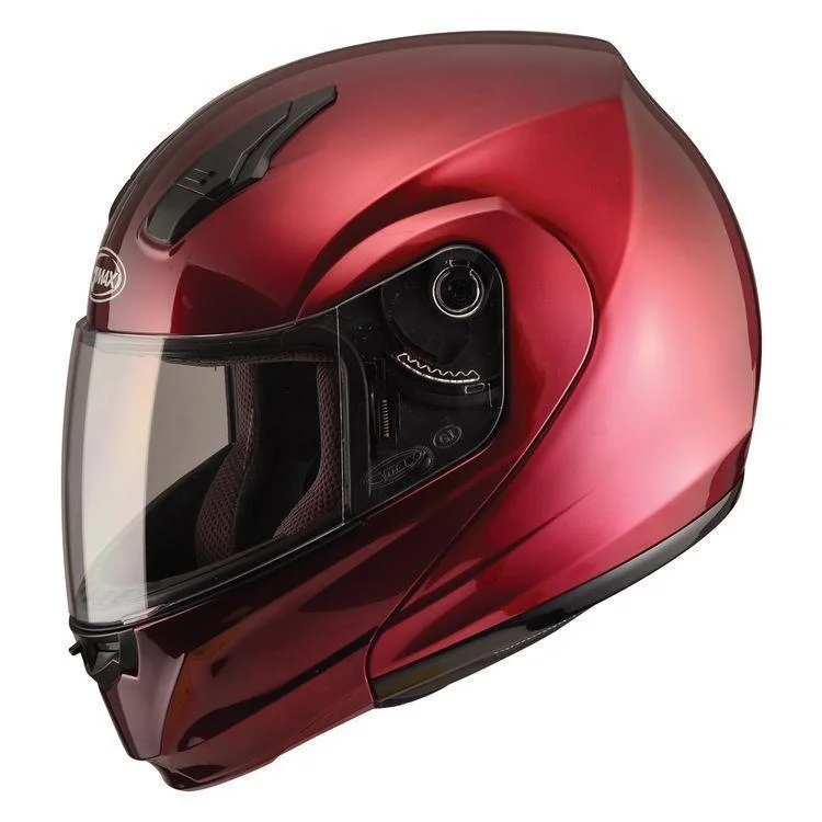 Helmet for small biking-GMax MD04 Wine Red Modular Helmet