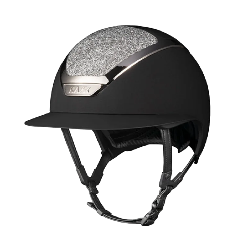 Helmet with sleek design-Swarovski Midnight Star Lady Chrome Riding Helmet by KASK