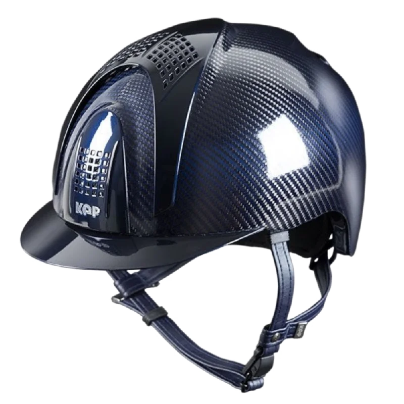 Helmet with audio system-E-LIGHT Carbon Helmet - Shine Blue with 3 Shine Inserts by KEP