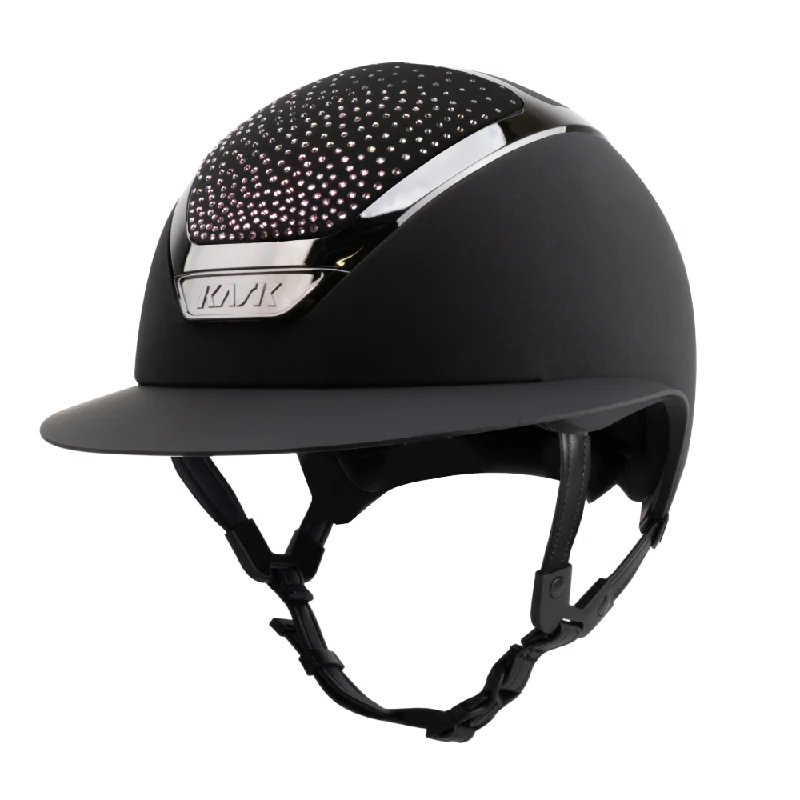 Helmet with firm design-Waterfence Star Lady Chrome Riding Helmet by KASK