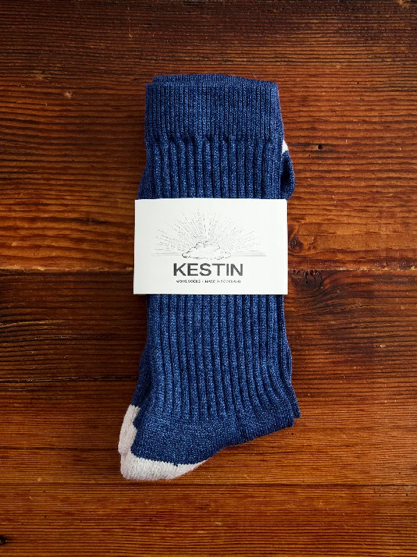 Ski socks for ski wishes-Elgin Wool Sock in Scotch Blue