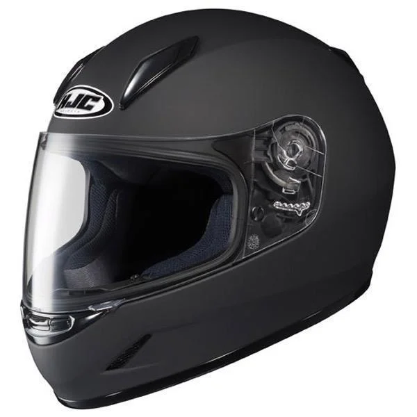 Helmet with extra straps-HJC 'CL-Y' Youth Matte Black Full Face Helmet