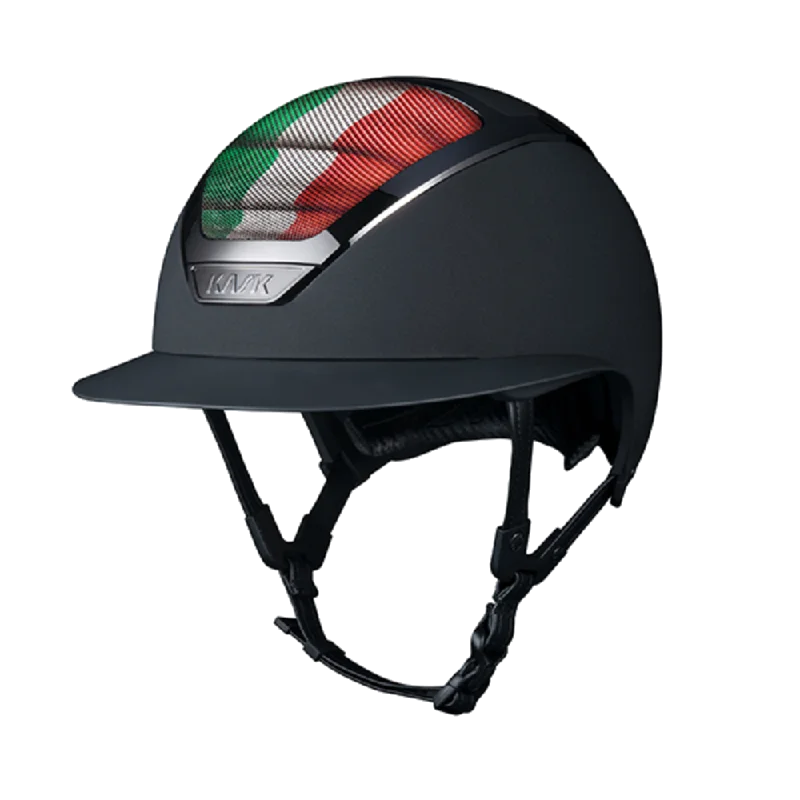 Helmet for long rides-Flag Star Lady Chrome Riding Helmet by KASK