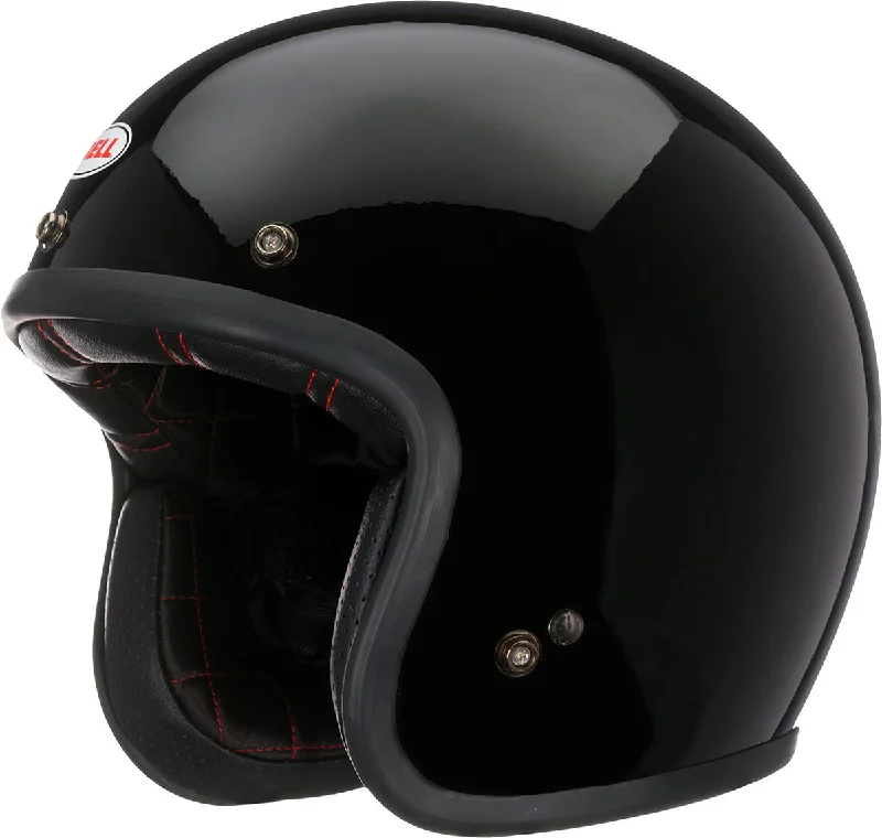 Helmet with high quality-Bell Custom 500 Solid Black Open Face Helmet