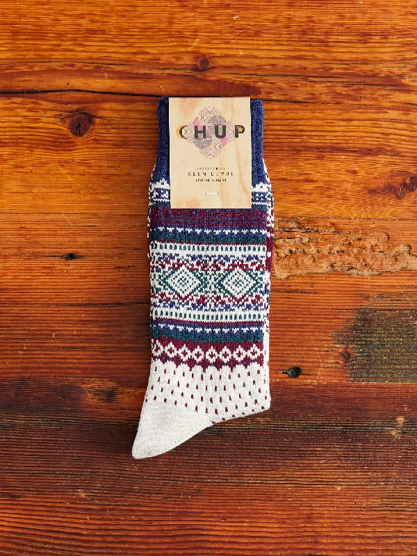 Ski socks for ski hike-Log Home Sock in Ivory