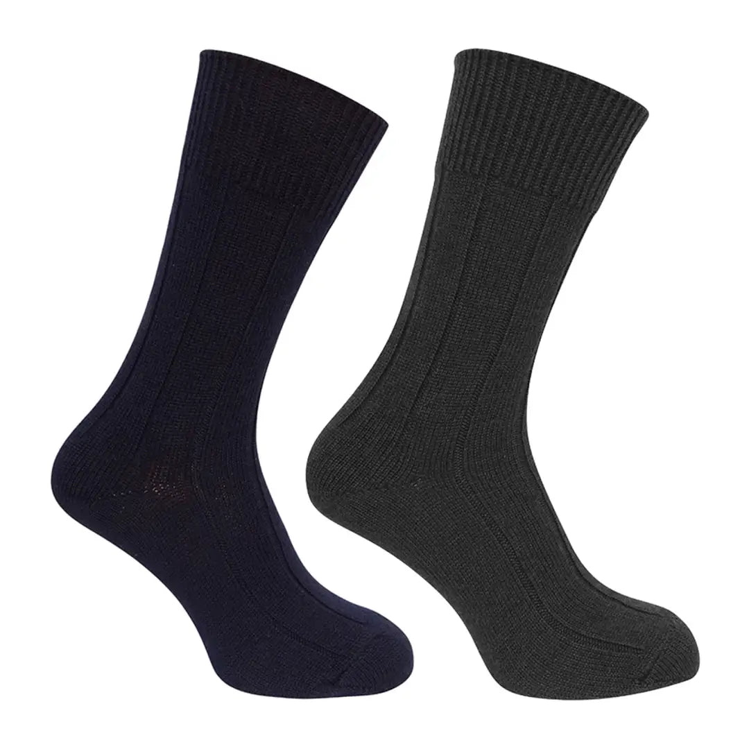 Ski socks for ski bright-Hoggs of Fife 1906 Brogue Merino Country Socks (Twin Pack)