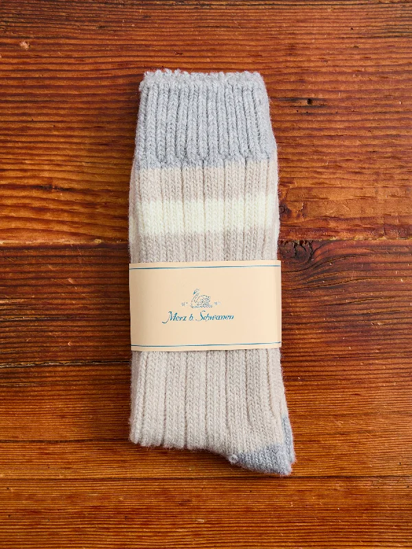 Ski socks for ski vibes-Merino Wool Melange Socks in Natural