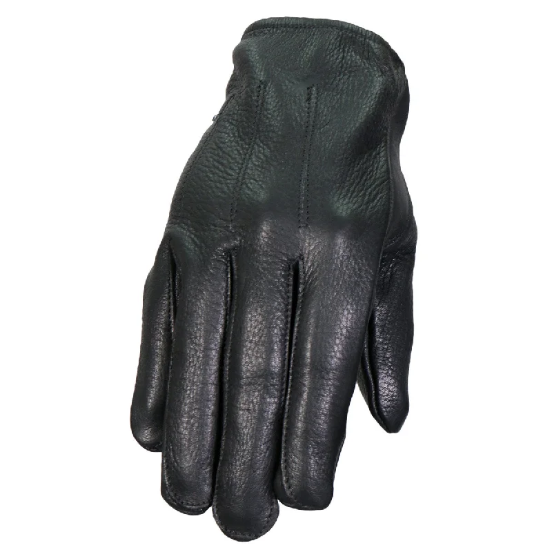 Gloves for surgery-Hot Leathers GVD1014 Black Unlined Deerskin Driving Leather Gloves