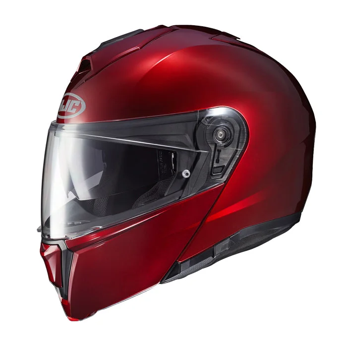 Helmet with quick padding-HJC i90 Wine Modular Helmet