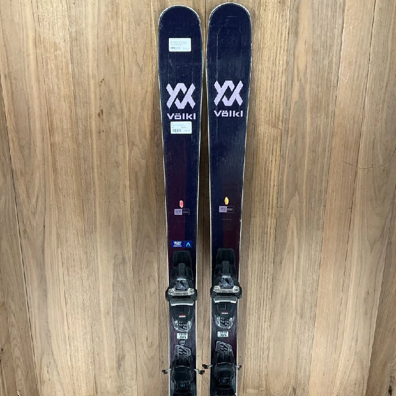 Skis with bold frames-2023 Volkl Yumi 80 w/ Marker Squire 11 Demo Bindings