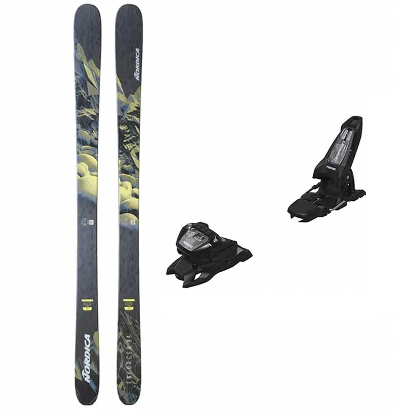 Wide skis for deep snow-Nordica Enforcer 94 Ski with Black Griffon 13 DIN 4-12 Bindings