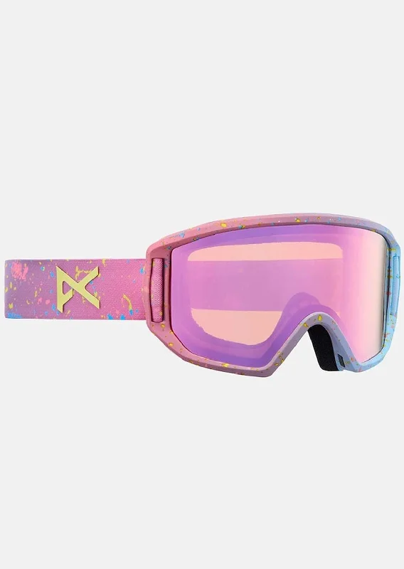 Goggles with striped straps-Anon Junior Relapse Goggles + MFI Face Mask