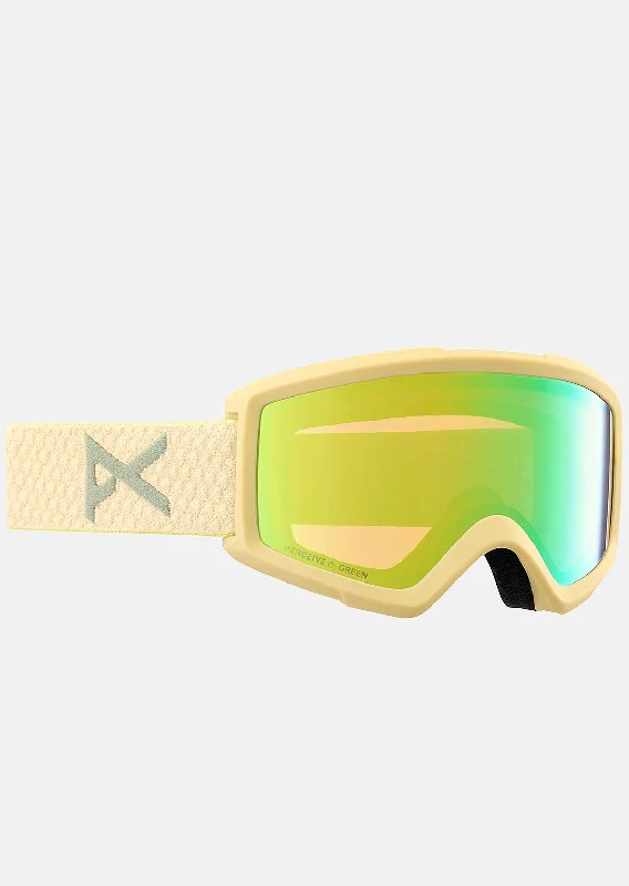 Goggles with glitchy patterns-Anon Men's Helix 2.0 Goggles + Bonus Lens