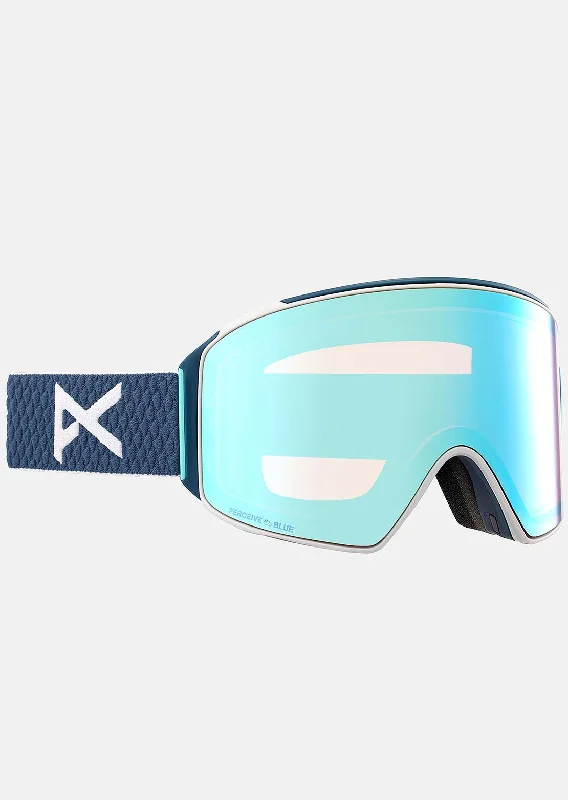 Goggles with resilient lenses-Anon Men's M4 Cylindrical Goggles + Bonus Lens + MFI Face Mask